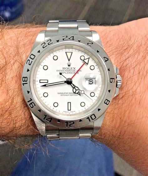 rolex explorer 2 white face